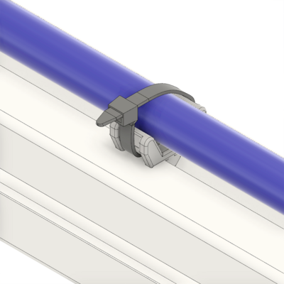 66-120-0 MODULAR SOLUTIONS CABLE TIE DOWNS 1/4 TURN CABLE BLOCK, 25MM, GRAY